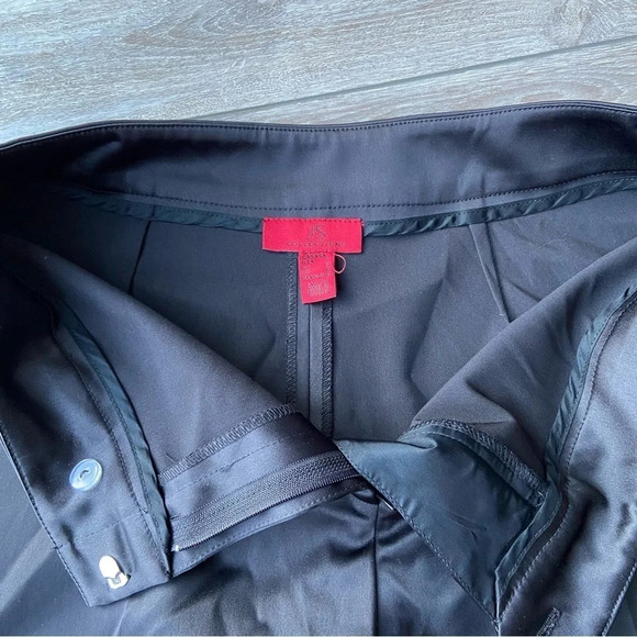 JS Collections Black Satin Trouser Pants Made in  Canada - Picture 7 of 12